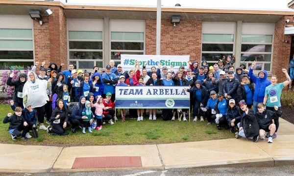 Team Arbella at the Stop the Stigma Walk to support Interfaith Social Services.