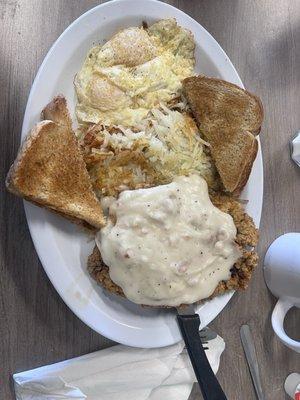 Sunflower Kitchen Chicken Fried Steak and eggs