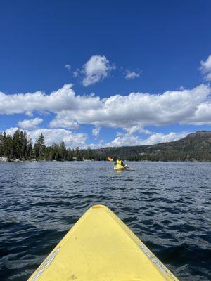 Kayaked around the lake from Kit Carson Lodge