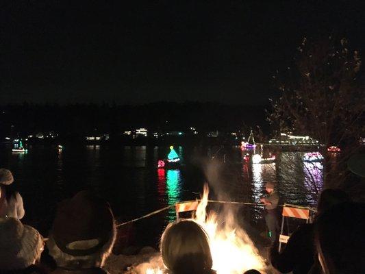 Milwaukie Bay Park during the Winter Ships Solstice Event. Why a treat!