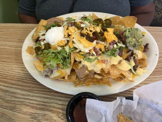Their nachos are HUGE! Just a heads up, two people can share these and be full!