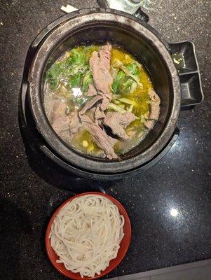 Lamb picked veggie noodles