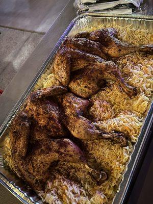 Two Whole Chicken Meals with rice