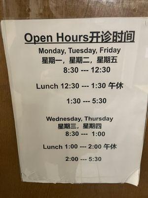 Open hours