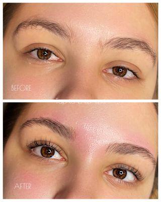 Lash Lift and brow grooming by Thanh. Enhancing her natural beauty