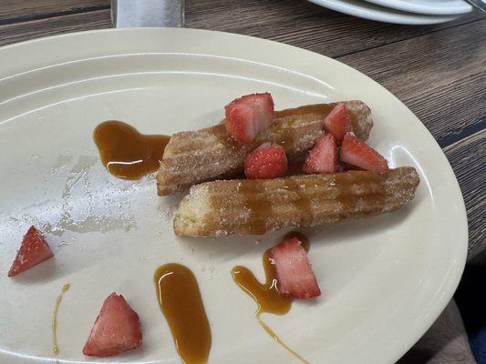 Cream stuffed churro