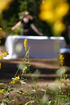 Outdoor massage setting