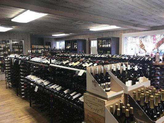 Nicely curated wine selection