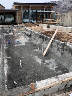 More views of pool by Crystal Springs Builders from Carbondale , Colorado. Site location : Aspen CO