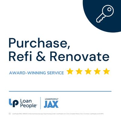 Award-winning service. Mortgages for purchase loans, refinance, and renovation home loans. Start your journey with LoanPeople JAX!