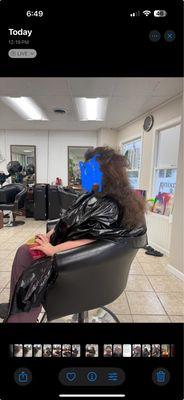 Day 2 brushed out and seriously pouffy.