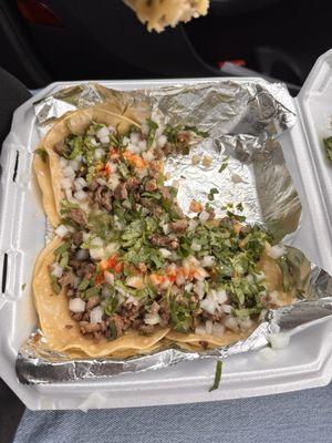 Carne asada street tacos