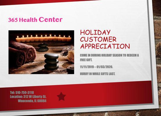 2019 Holiday Customer Appreciation