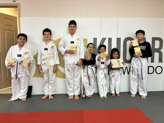 Yes we broke our boards. Yes we are hardworking strong confident leaders!