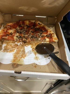 Pepperoni and mushroom