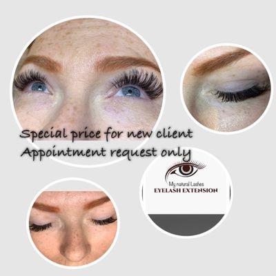 Full set eyelashes extension