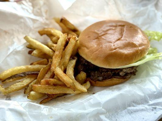 RHR double burger Fries