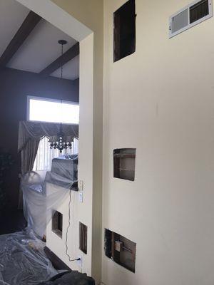 Openings are needed every 3-4 feet to secure our PEX pipe properly.