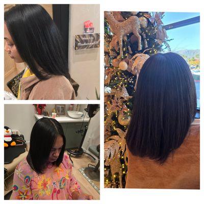 The Perfect Silk Press Finish.