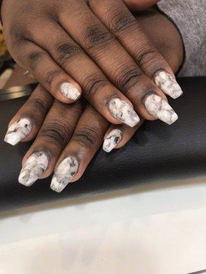 Marble gel black & white