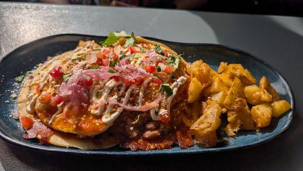 Huevos Rancheros with carnitas