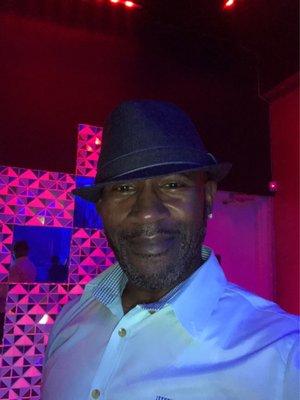 Chilling out After the laugh-out-loud comedy show.