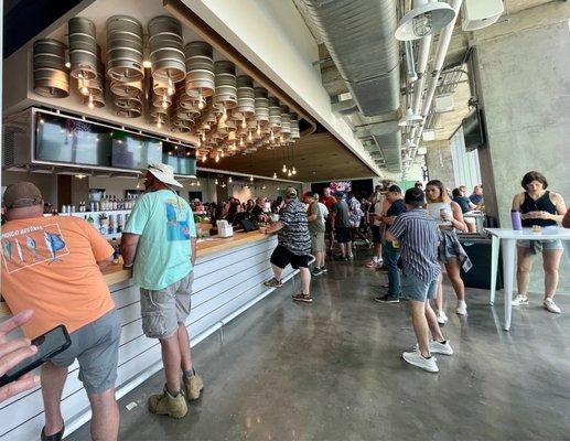 Side of the bar near the windows