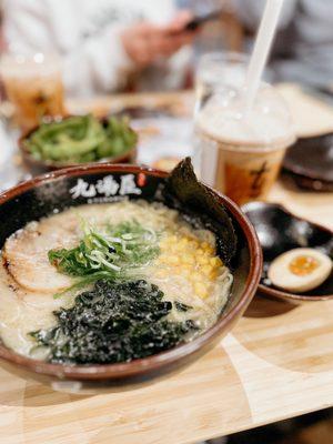 Tokyo Tonkotsu Shouyu Ramen 1. White garlic, no bamboo shoots, egg on the side