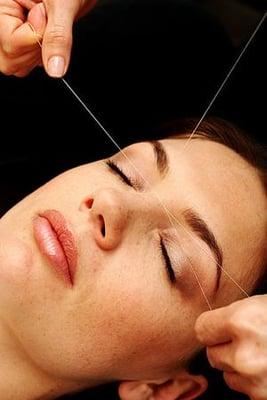 Eyebrow threading