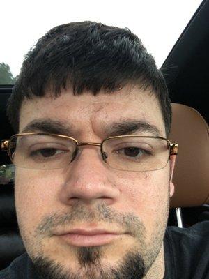 Who would possibly want this much hair left on their face after getting a haircut?!