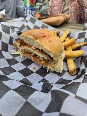 Fried Chicken Sandwich and fries