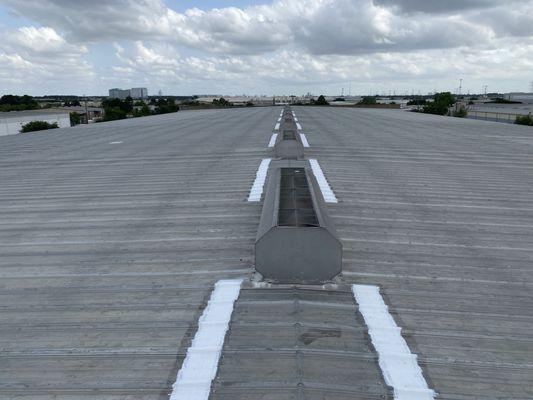 400 ft of open laps primed and 3 coursed