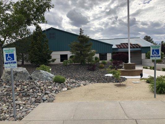 Tuesday, May 28, 2019: front of building.