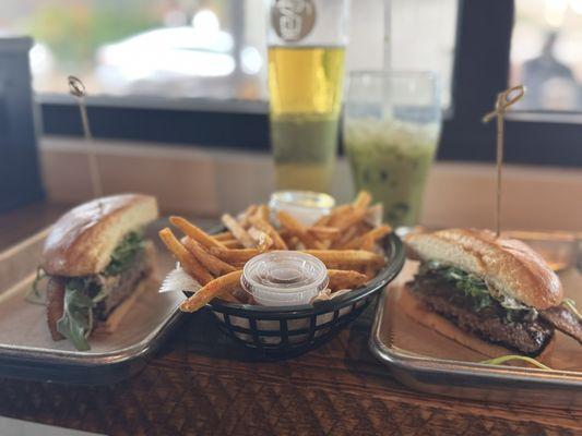 Turnstile burger , fries