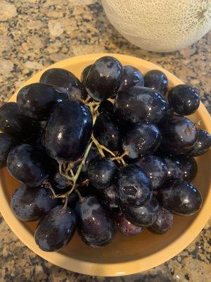 The grapes are huge and super sweet
