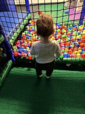 View into the ball pit.