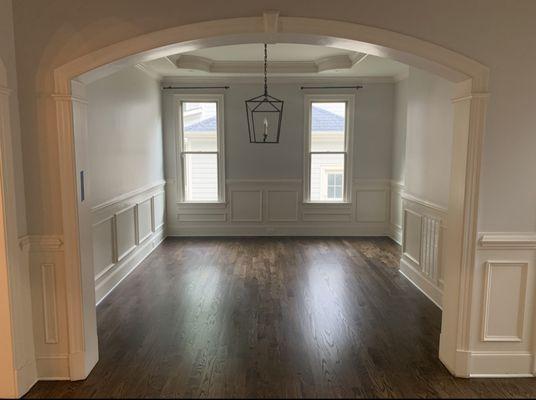 Full house remodel in OC. Hardwood floor, 6 inches baseboard, kitchen back splash, bathrooms renovation