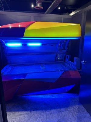 Our Ergoline Prestige Tanning Bed, one of the 3 options available at our Sapphire Level