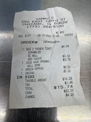 New lady mess my order up every time then get home ready to eat an it ain't right