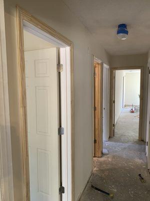 New doors and door frames installed