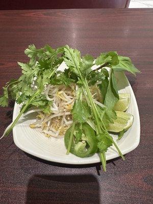Fresh veggies for the Pho. It was so fresh.