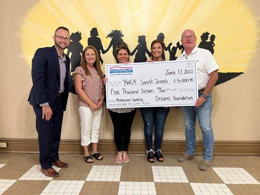 St. Joseph YWCA, the Am Fam Dreams Foundation winner