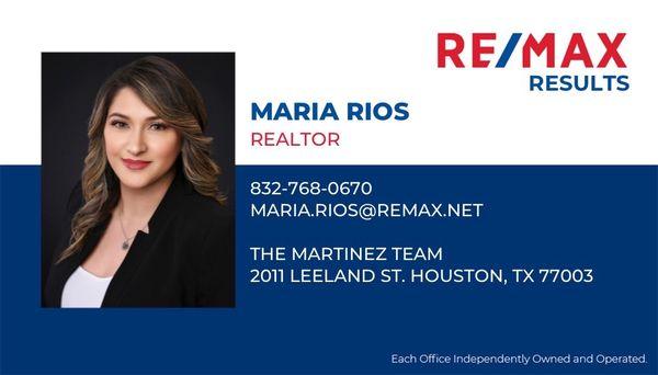 Maria Rios - RE/MAX Results