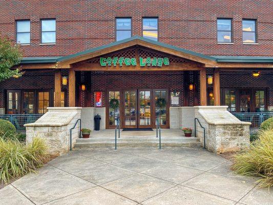 Front of coffee shop