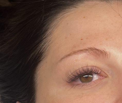 Dark brown lash extensions!