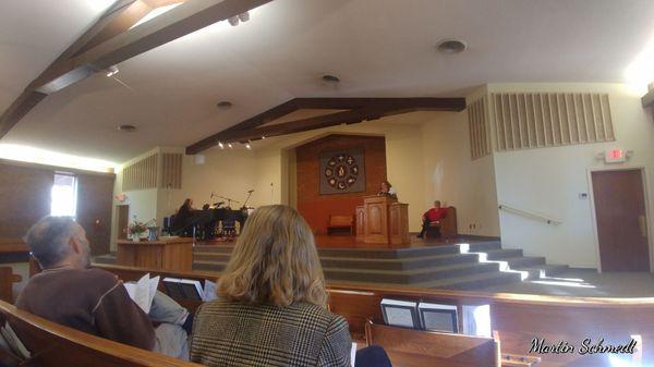 The interior of the sanctuary.
