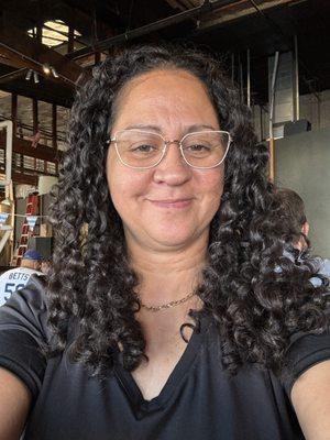 No more gray! Nice natural color and the curls are perfect!!