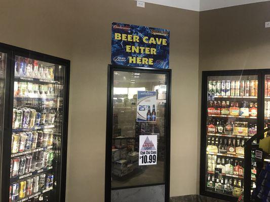 Go in the beer cave to cool off