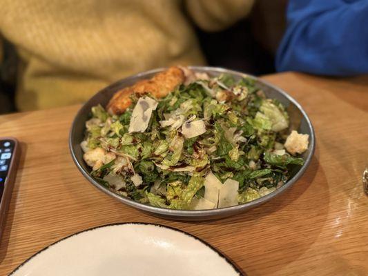 Black Garlic Caesar Salad with Parmesan crusted chicken 11/2025