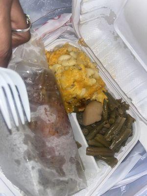 BAKED MACARONI & CHEESE STRING BEANS